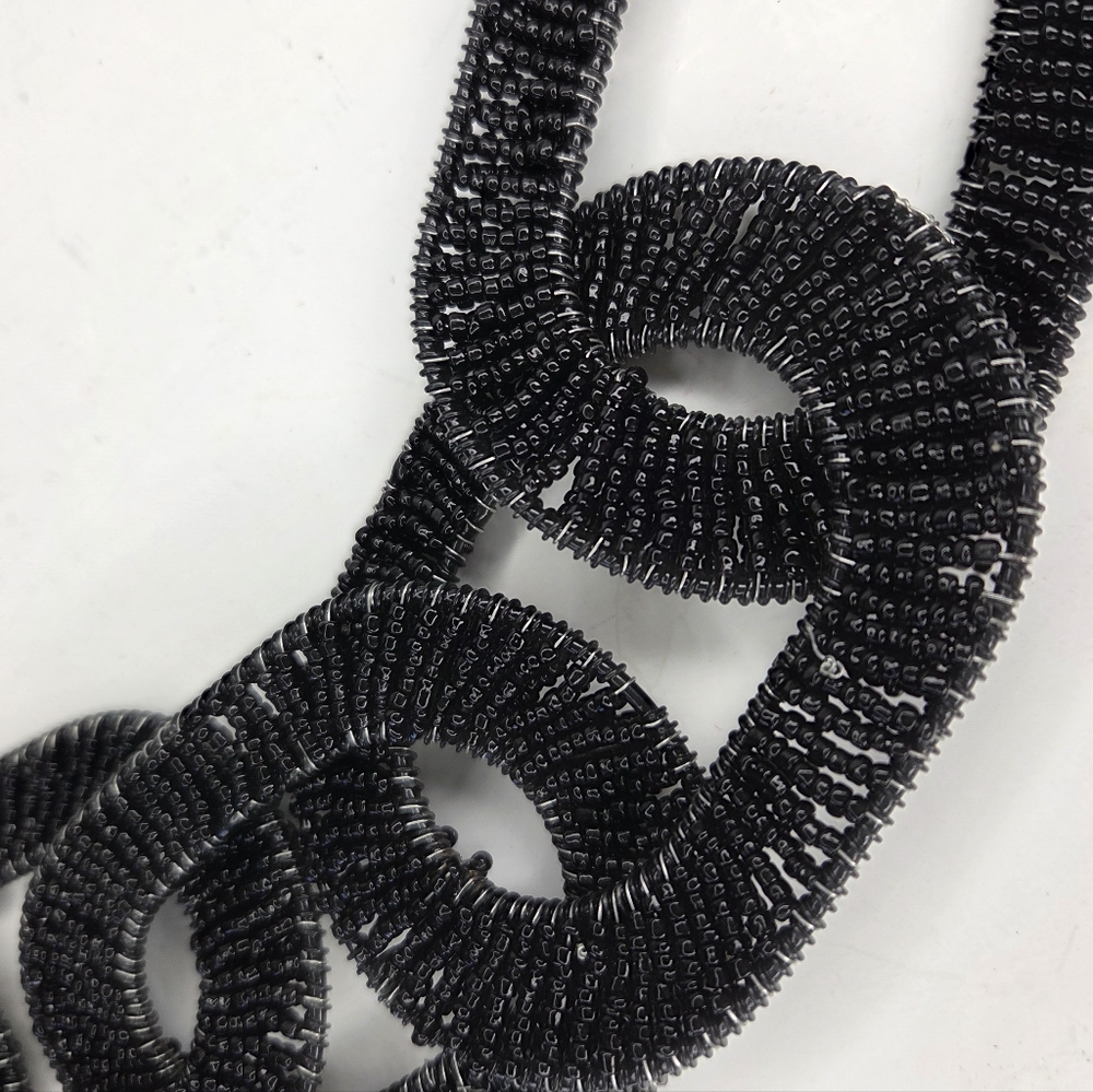 Rachel Zoe Black Beaded Chainlink Halloween Garland‎ Banner - Picture 6 of 8